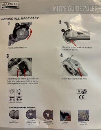 Maxrite styreskinne til Maxrite Max 115 Twin Cutter