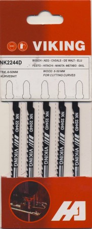 VIKING STIKKSAGBLADER 5PK. KURVESNITT I TRE