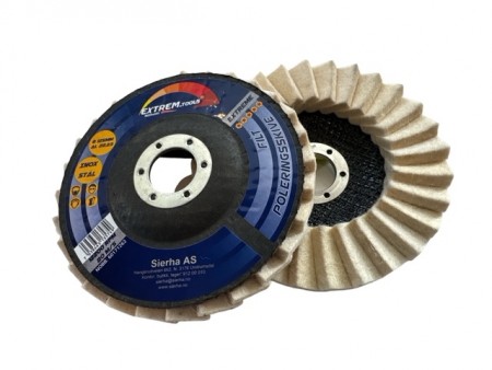 FILT POLERINGSSKIVE TVINNET 125MM.