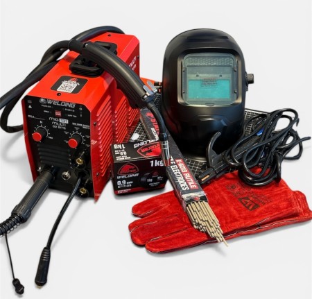 STAYER STOR SVEISEPAKKE- MIG 131 MULTI m/ HANSKER, MASKE, PINNER OG TRÅD