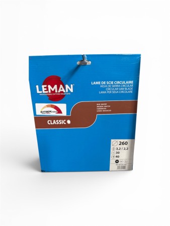 LEMAN SAGBLAD 260-40, senterhull 30. Hardt tre