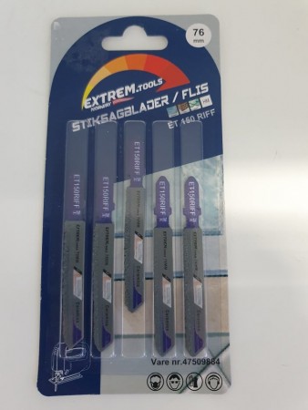 EXTREM TOOLS STIKKSAGBLAD 76mm FLISER/PORSELEN 5pk