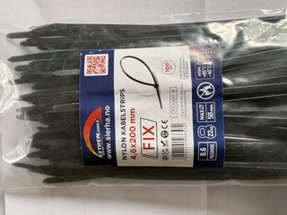 Nylon halogenfri kabelstrips 4,6x200mm- 100stk